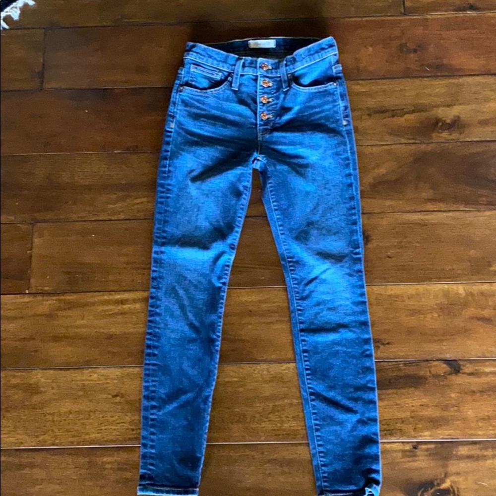 Madewell 9” high rise button fly skinny WORN ONCE